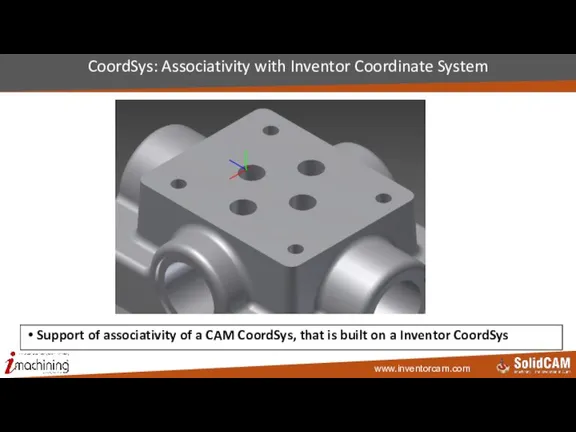CoordSys: Associativity with Inventor Coordinate System Support of associativity of a CAM