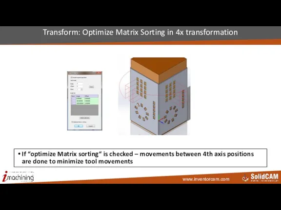 Transform: Optimize Matrix Sorting in 4x transformation If “optimize Matrix sorting“ is