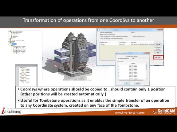 Transformation of operations from one CoordSys to another Coordsys where operations should