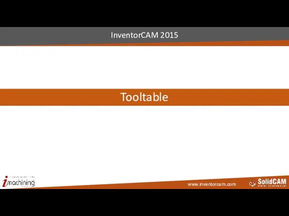 Tooltable InventorCAM 2015