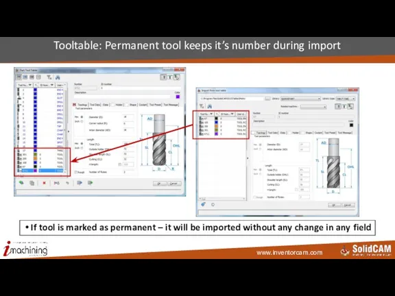 Tooltable: Permanent tool keeps it’s number during import If tool is marked