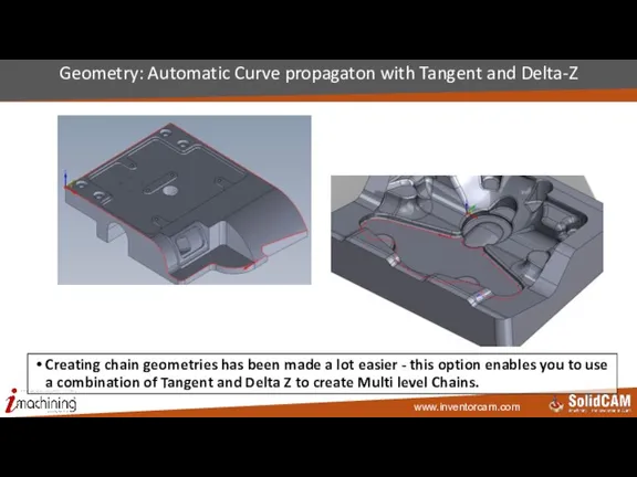 Geometry: Automatic Curve propagaton with Tangent and Delta-Z Creating chain geometries has