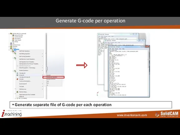 Generate G-code per operation Generate separate file of G-code per each operation
