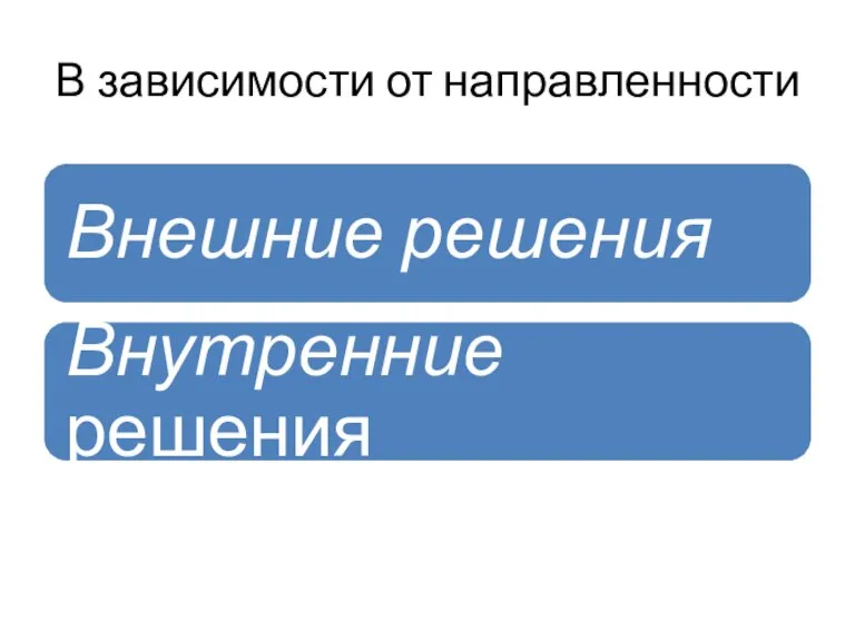 В зависимости от направленности