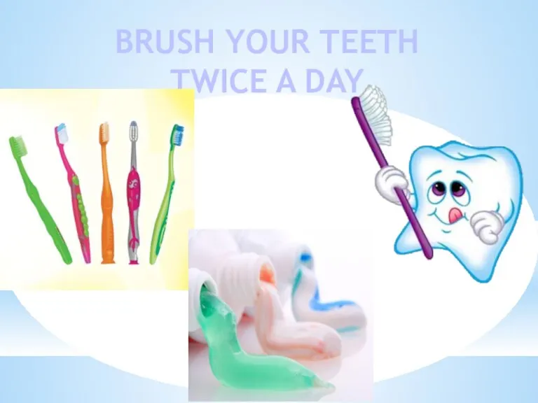 BRUSH YOUR TEETH TWICE A DAY