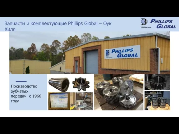 Запчасти и комплектующие Phillips Global – Оук Хилл Производство зубчатых передач с 1966 года