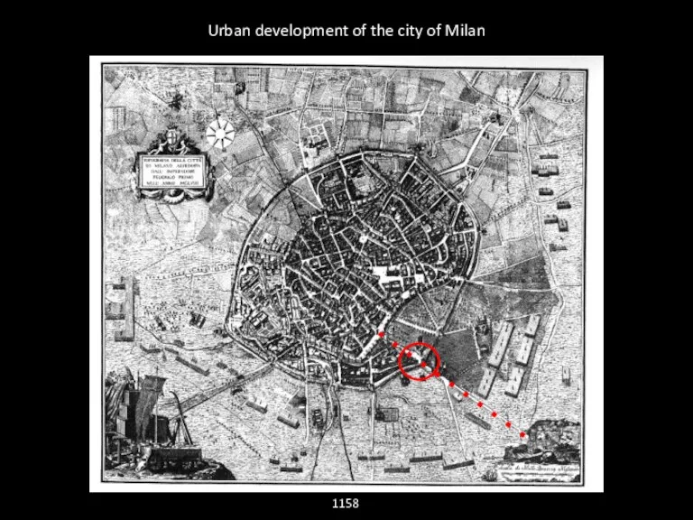 1158 Urban development of the city of Milan