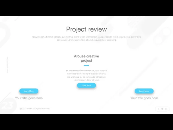 Project review Ut wisi enim ad minim veniam, quis nostrud exerci tation