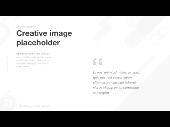 Creative image placeholder Ut wisi enim ad minim veniam, quis nostrud exerci