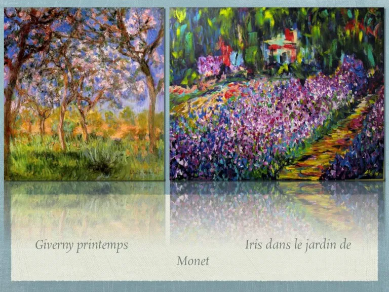 Giverny printemps Iris dans le jardin de Monet