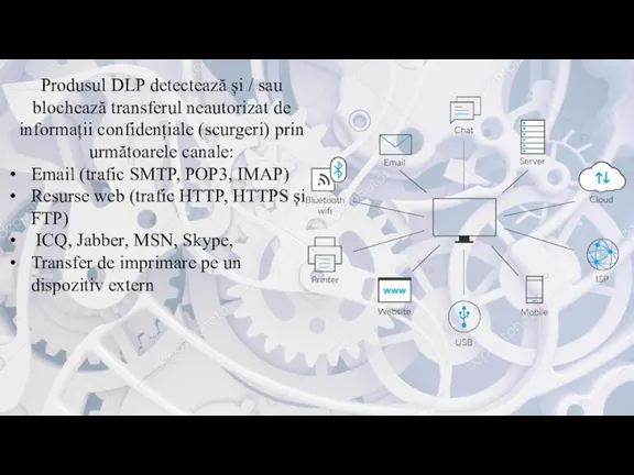 Produsul DLP detectează și / sau blochează transferul neautorizat de informații confidențiale