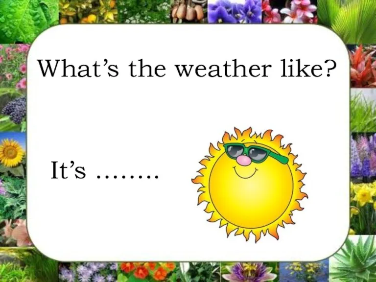 What’s the weather like? It’s ……..