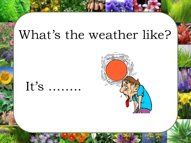 What’s the weather like? It’s ……..