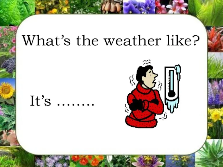 What’s the weather like? It’s ……..