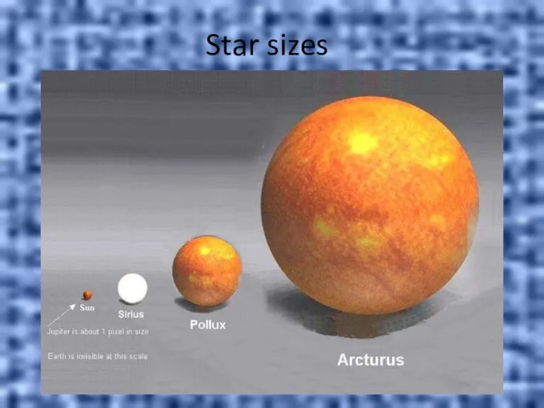 Star sizes