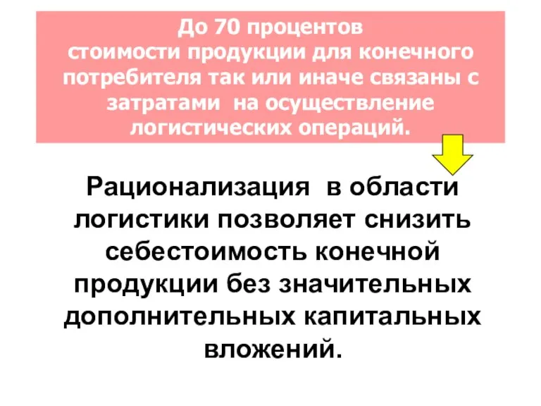 До 70 процентов стоимости продукции для конечного потребителя так или иначе связаны