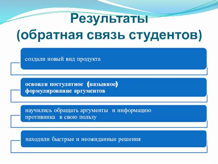 Результаты (обратная связь студентов)