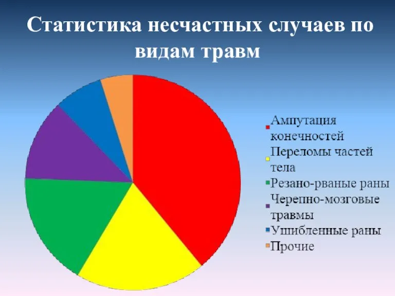 Статистика несчастных случаев по видам травм