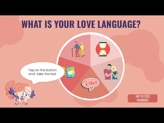 WHAT IS YOUR LOVE LANGUAGE? TAP TO TEST YOURSELF I think you