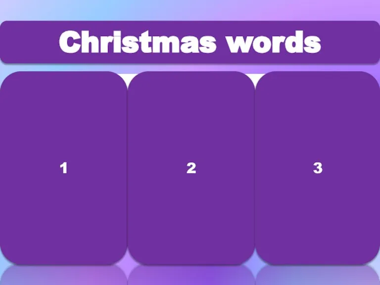1 Christmas words 2 3
