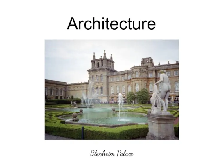 Architecture Blenheim Palace