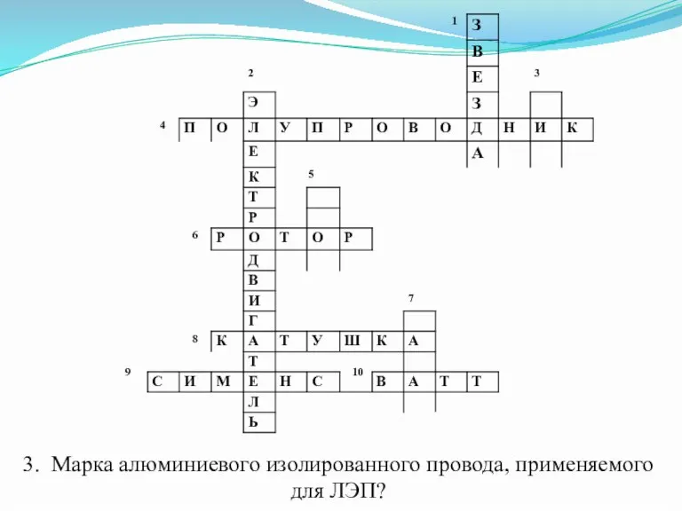 3. Марка алюминиевого изолированного провода, применяемого для ЛЭП?