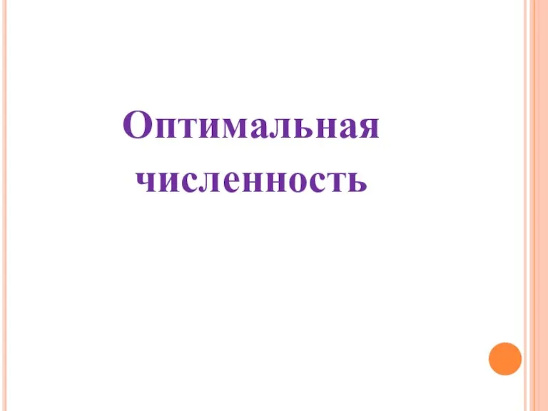 Оптимальная численность