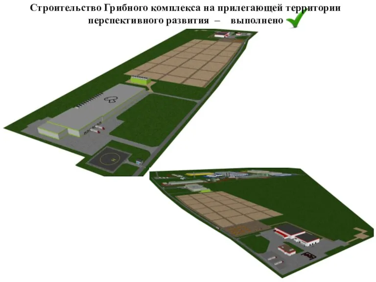 Строительство Грибного комплекса на прилегающей территории перспективного развития – выполнено