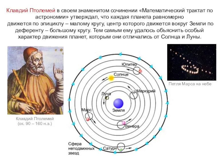 Клавдий Птолемей в своем знаменитом сочинении «Математический трактат по астрономии» утверждал, что