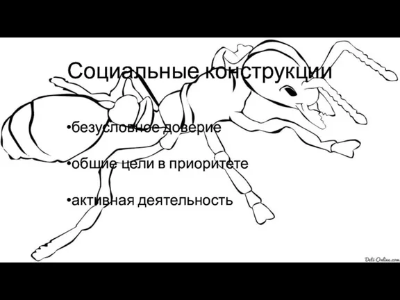 Социальные конструкции безусловное доверие общие цели в приоритете активная деятельность