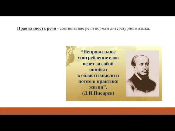 Правильность речи - соответствие речи нормам литературного языка.