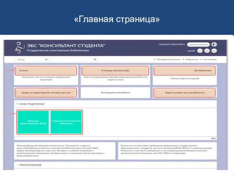 «Главная страница»