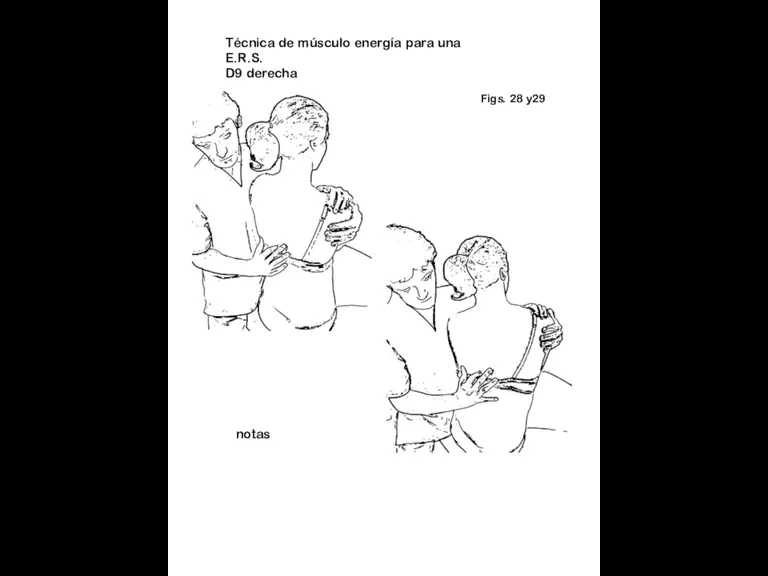 Figs. 28 y29 notas Técnica de músculo energía para una E.R.S. D9 derecha