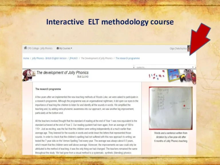 Interactive ELT methodology course