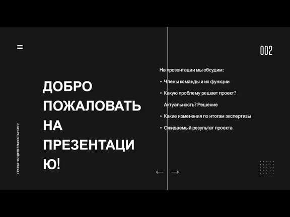 002 ПРОЕКТНАЯ ДЕЯТЕЛЬНОСТЬ НОВГУ На презентации мы обсудим: Члены команды и их