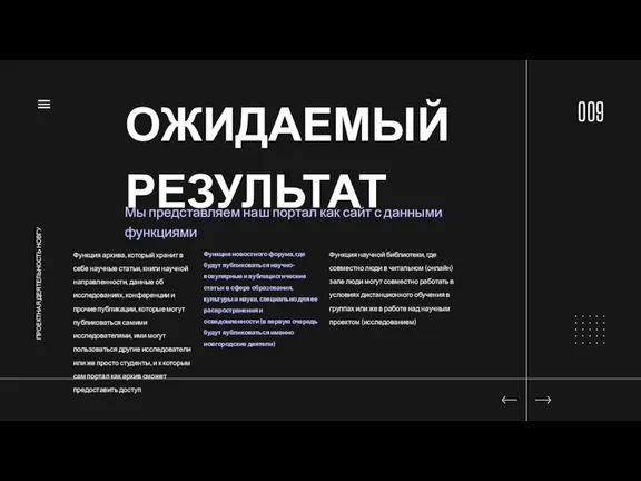 Функция архива, который хранит в себе научные статьи, книги научной направленности, данные