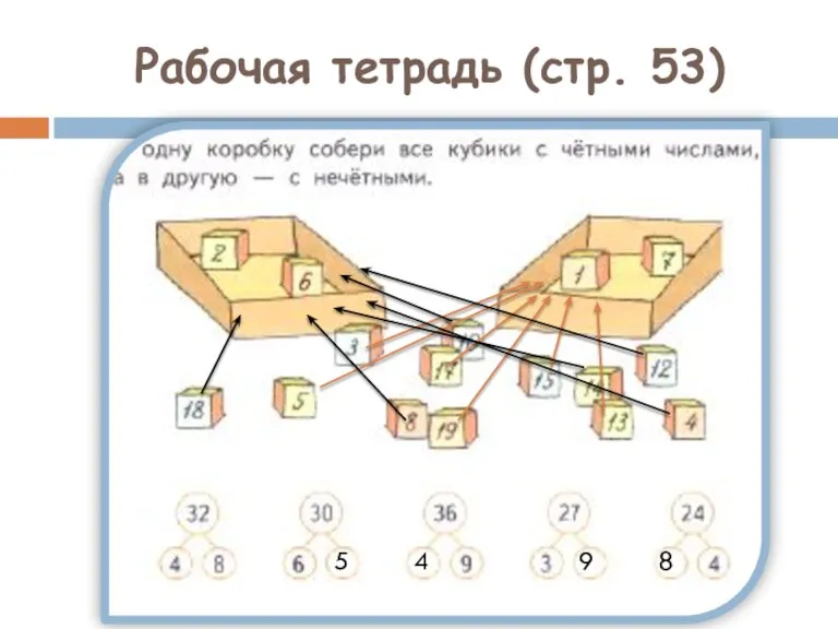 Рабочая тетрадь (стр. 53) 5 4 9 8