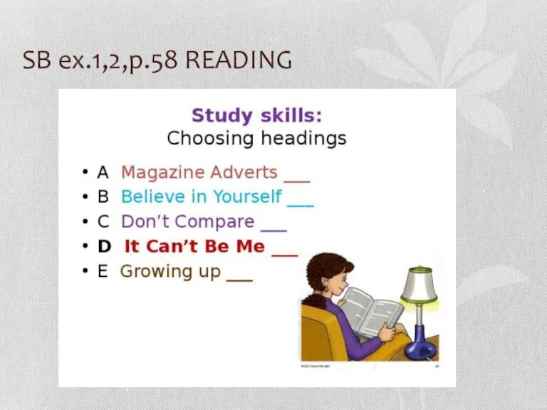 SB ex.1,2,p.58 READING