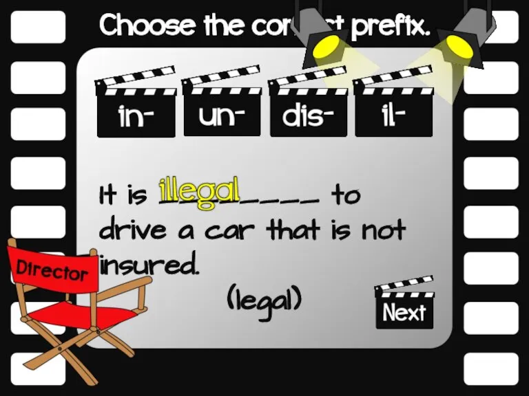 It is ________ to drive a car that is not insured. (legal)