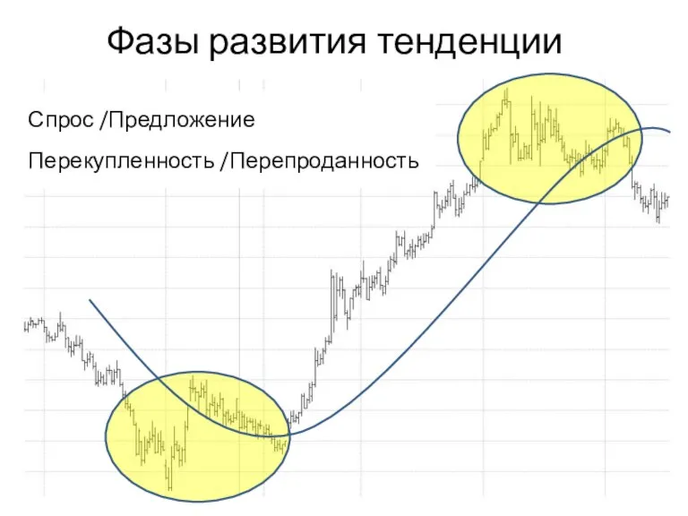 Фазы развития тенденции Спрос /Предложение Перекупленность /Перепроданность