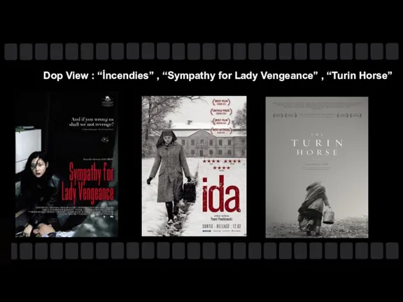 Dop View : “İncendies” , “Sympathy for Lady Vengeance” , “Turin Horse”