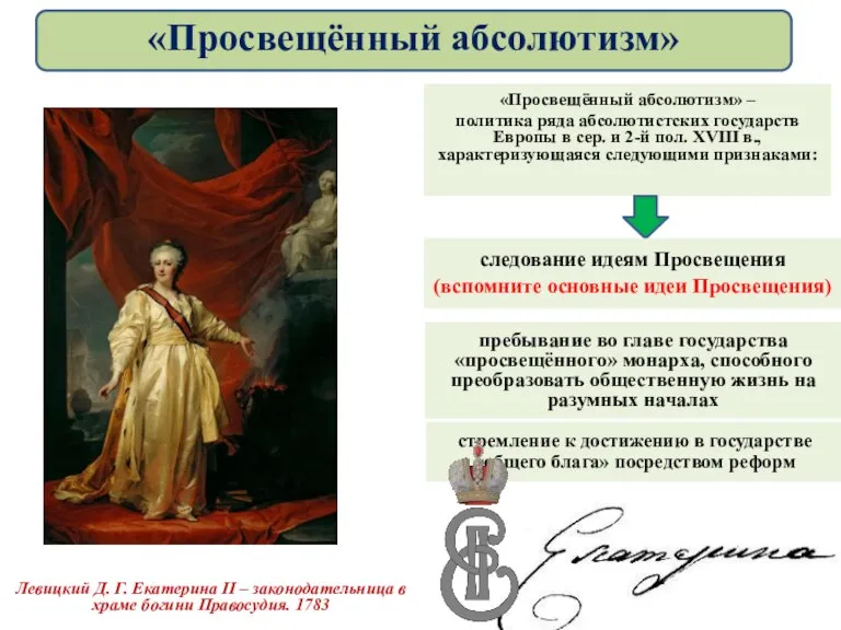 Левицкий Д. Г. Екатерина II – законодательница в храме богини Правосудия. 1783