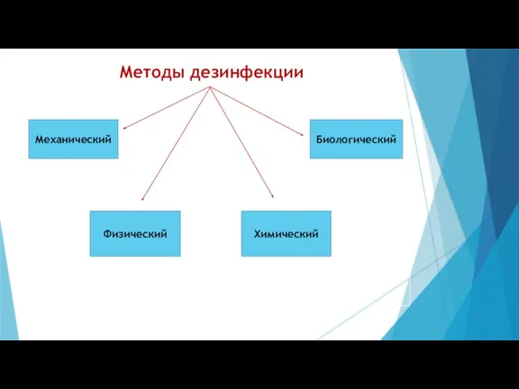 Методы дезинфекции Механический Физический Химический Биологический