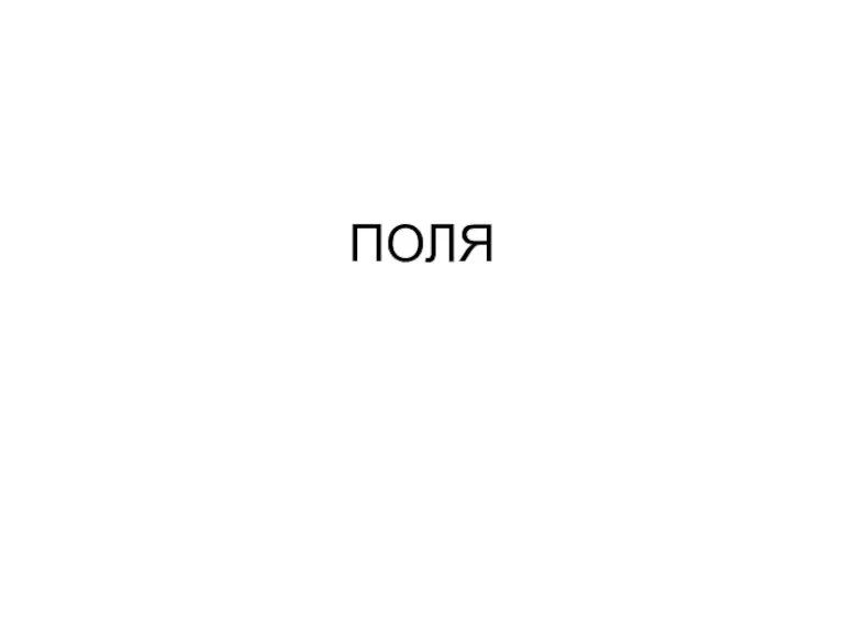 ПОЛЯ