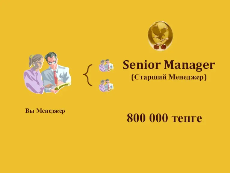 800 000 тенге Senior Manager (Старший Менеджер) Вы Менеджер