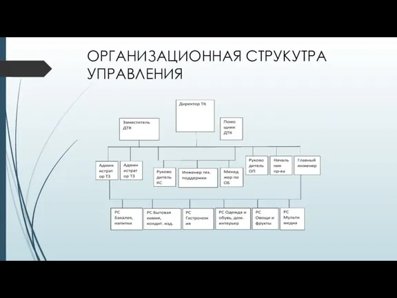 ОРГАНИЗАЦИОННАЯ СТРУКУТРА УПРАВЛЕНИЯ