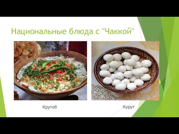 Национальные блюда с "Чаккой" Крутоб Курут