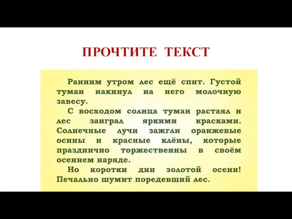 ПРОЧТИТЕ ТЕКСТ