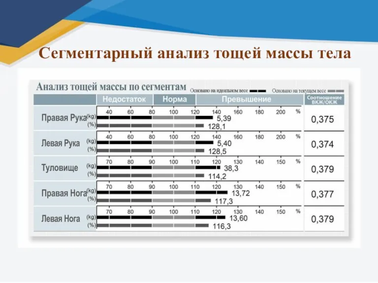 Сегментарный анализ тощей массы тела