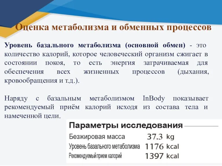 Уровень базального метаболизма (основной обмен) - это количество калорий, которое человеческий организм